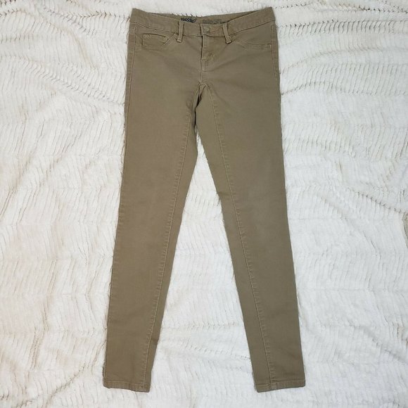 Mossimo Womens Olive Regular Fit Mid Rise Comfort Denim Jegging Jeans Size 24 - Picture 2 of 8